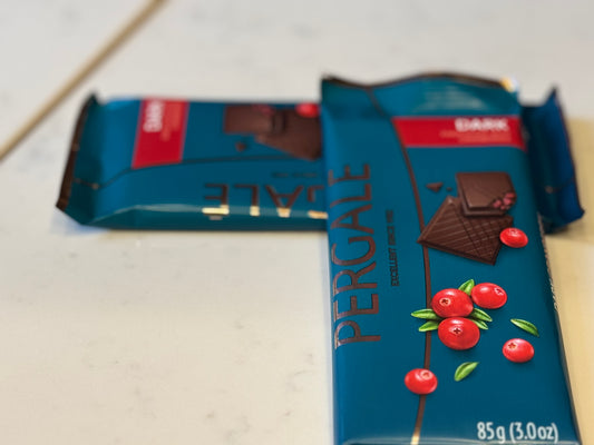 Pergale dark chocolate with cranberries